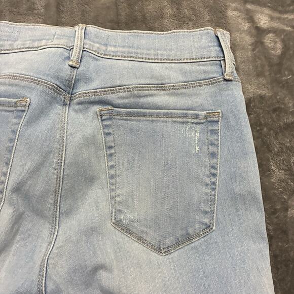 Pacsun Jeans Womens Jegging 27 Blue Light Wash Denim Bikercore Distressed Pants - Picture 7 of 13